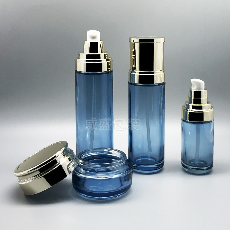 化妆品新款玻璃瓶  磨砂玻璃瓶现货  120ml乳液压(图4)